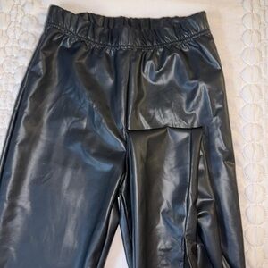Faux leather pants shein.